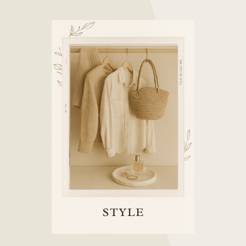 Minimal wardrobe with neutral outfits — Style category